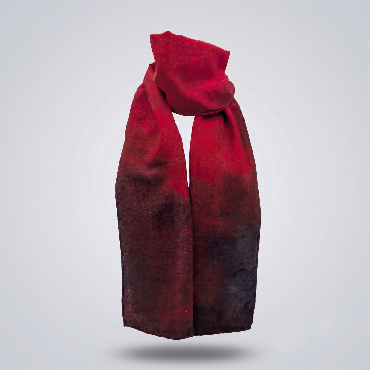 B108 Ember Wool-Silk Scarf | Resonant Bloom Edition
